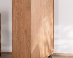 Argentier design rétro en acacia et métal