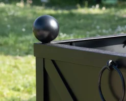 Bac décoratif pour plantes d'agréments 55 cm en métal noir 