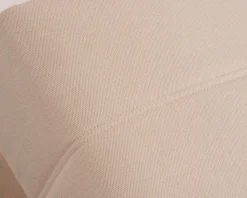 Bain de soleil design épuré en tissu crème avec surpiqures spécial extérieur 