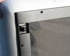 Bain de soleil en tissu Sunbrella gris clair et foncé 