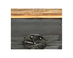 Bar métal et bois style récup multi rangements 