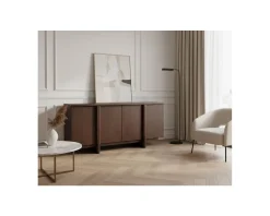 Buffet bas 4 portes esprit japandi 