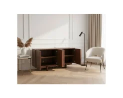 Buffet bas 4 portes esprit japandi 