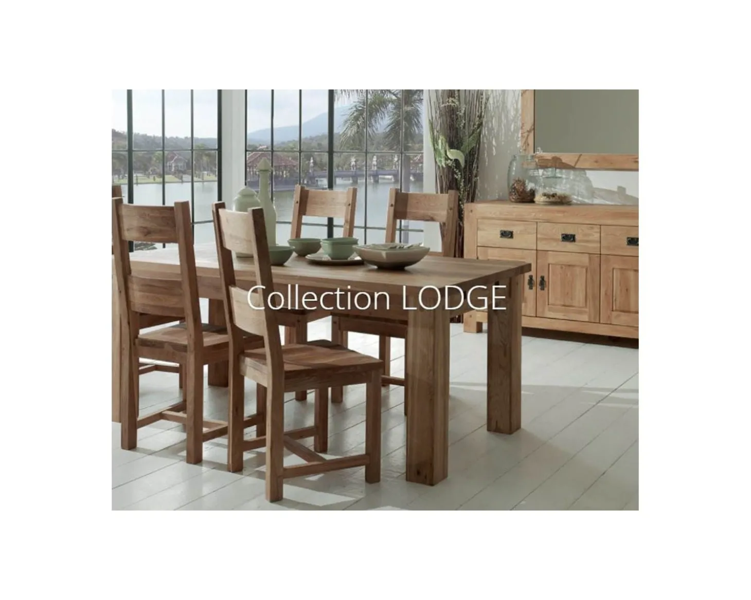 Buffet en chêne massif huilé et métal collection "Lodge Casita"