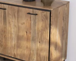 Buffet industriel 160 cm en acacia