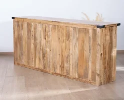 Buffet métal et bois 200cm portes coulissantes