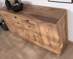 Buffet multi rangement 180 cm en palissandre 