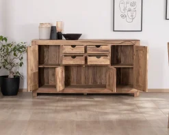 Buffet multi rangement 180 cm en palissandre 