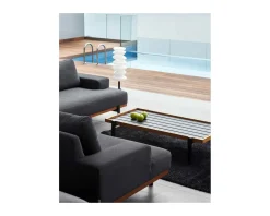 Canapé d'angle extérieur haut de gamme tissu Sunbrella 
