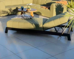 Canapé d'angle haut de gamme spéciale extérieur tissu vert 
