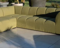 Canapé d'angle haut de gamme spéciale extérieur tissu vert 