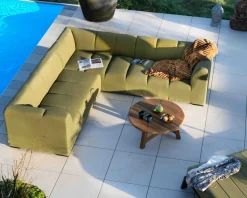 Canapé d'angle haut de gamme spéciale extérieur tissu vert 