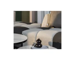 Canapé d'extérieur angle droit design bicolore en tissu Sunbrella 
