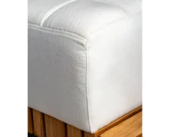 Canapé d'extérieur avec retour gauche tissu Sunbrella écru 