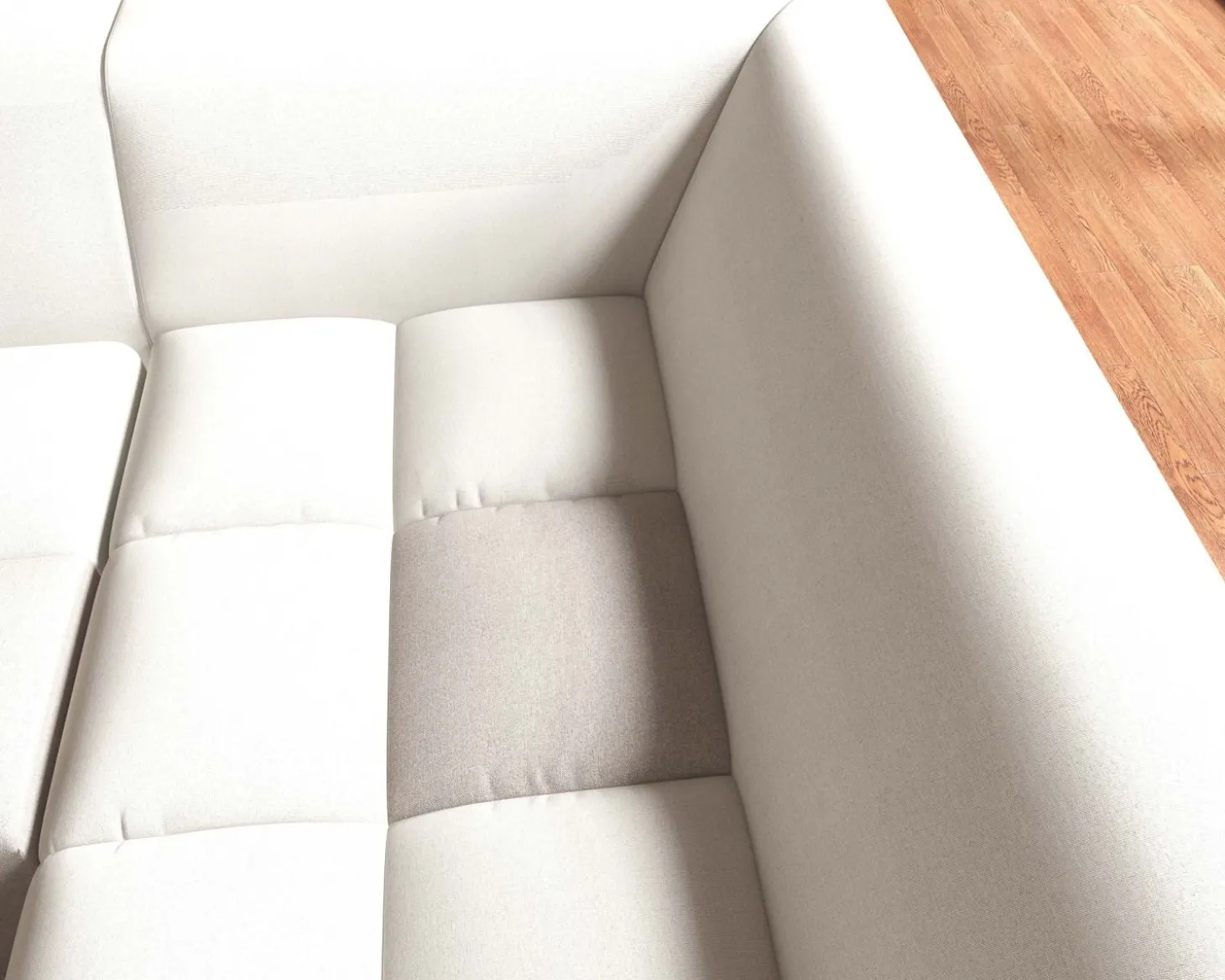 Canapé en angle avec méridienne design lounge & chill "Casa Nova" bicolore beige et gris