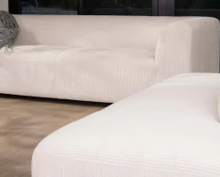 Canapé en angle design épuré avec méridienne 