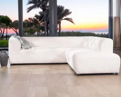 Canapé en angle design épuré avec méridienne 