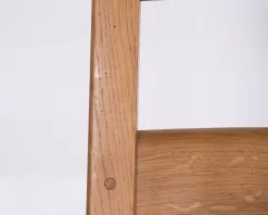 Chaise de repas en chêne massif et assise tressée