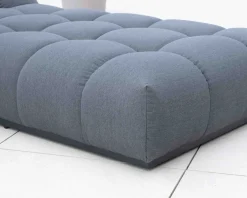 Chaise longue haut de gamme en tissu Sunbrella gris foncé 
