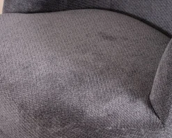Chauffeuse pivotante 360° en tissu chenillé gris 
