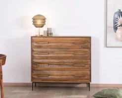 Commode 4 tiroirs grande largeur 
