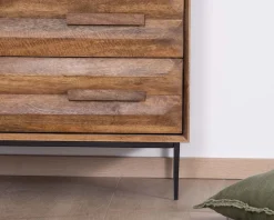 Commode 4 tiroirs grande largeur 