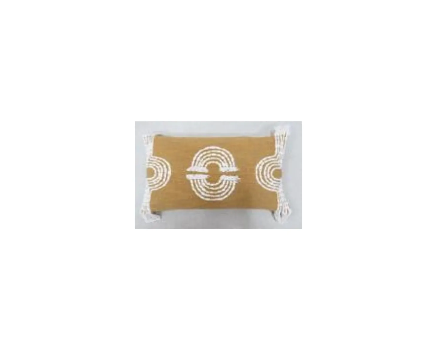 Coussin rectangulaire "Ethnic" 30 x 50 cm tons naturels en coton
