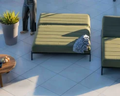 Double bain de soleil haut de gamme vert et noir 
