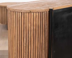 Enfilade 200 cm avec portes et tiroirs en bois exotiques 