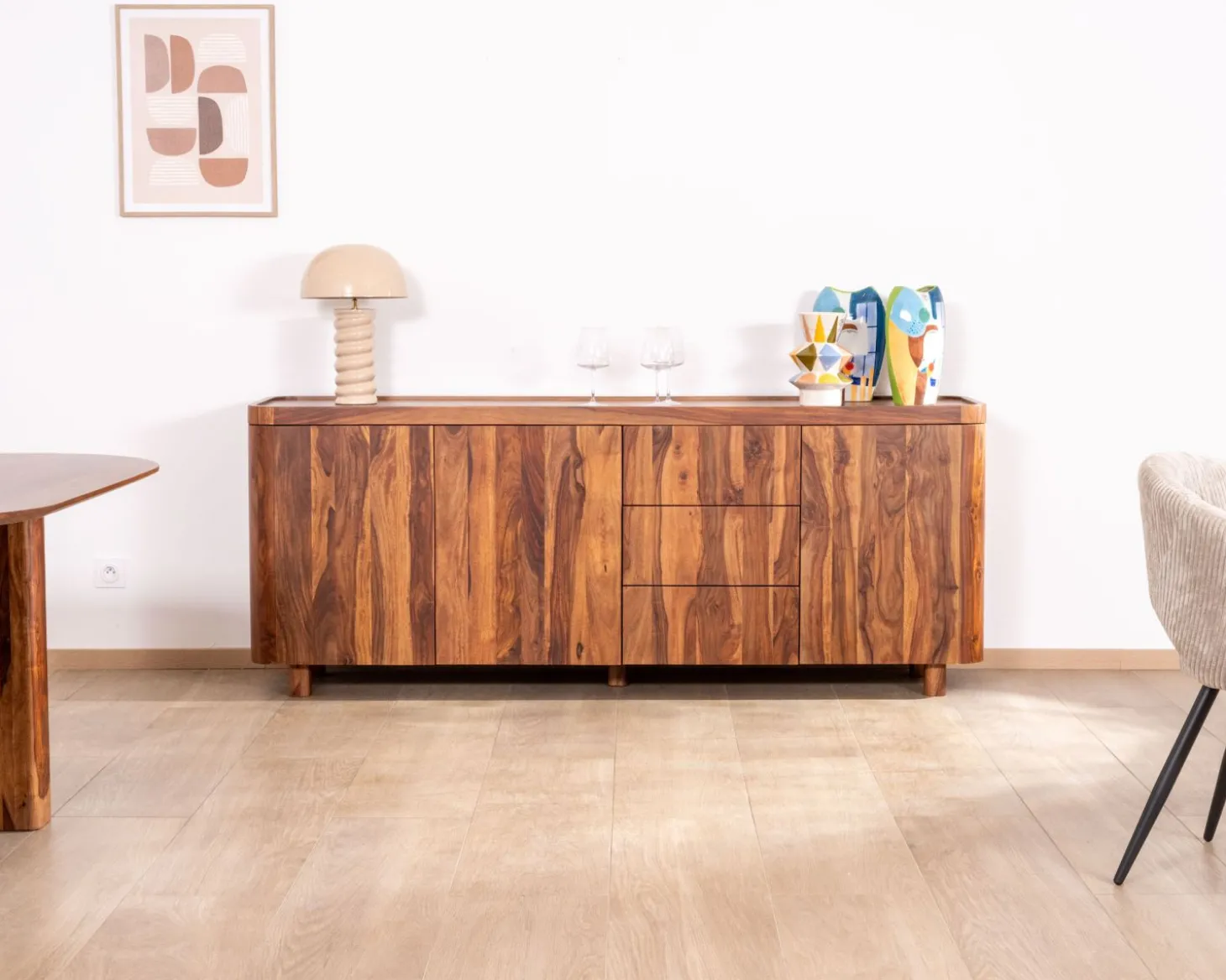 Enfilade en bois de palissandre "Rosewood" 200 cm