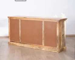 Enfilade style factory en bois massif et métal 