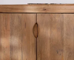 Enfilade vintage 4 portes en manguier naturel "Odely" 180 cm style rétro chic