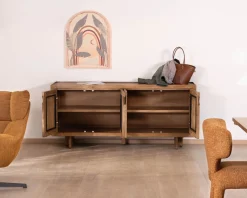 Enfilade vintage 4 portes en manguier naturel 
