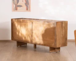 Enfilade vintage 4 portes en manguier naturel 