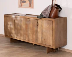 Enfilade vintage 4 portes en manguier naturel 
