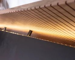 Etagère murale en acacia avec éclairage LED 