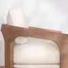 Fauteuil d'appoint design scandinave en tissu bouclette écru "Archéa"
