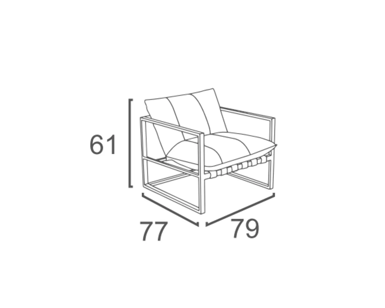 Fauteuil de jardin relax teck et tissu Sunbrella Taupe "Maluku Island"