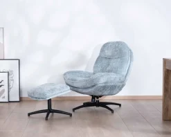 Fauteuil rotatif enveloppant avec repose-pieds 