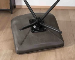 Fauteuil rotatif ultra-confort en tissu microfibre gris foncé 