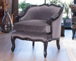 Fauteuil tissu ultra confort style classique chic "Legacy"