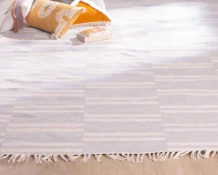 Grand tapis bicolore frangé 200 x 300 cm 