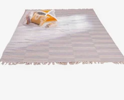 Grand tapis bicolore frangé 200 x 300 cm 