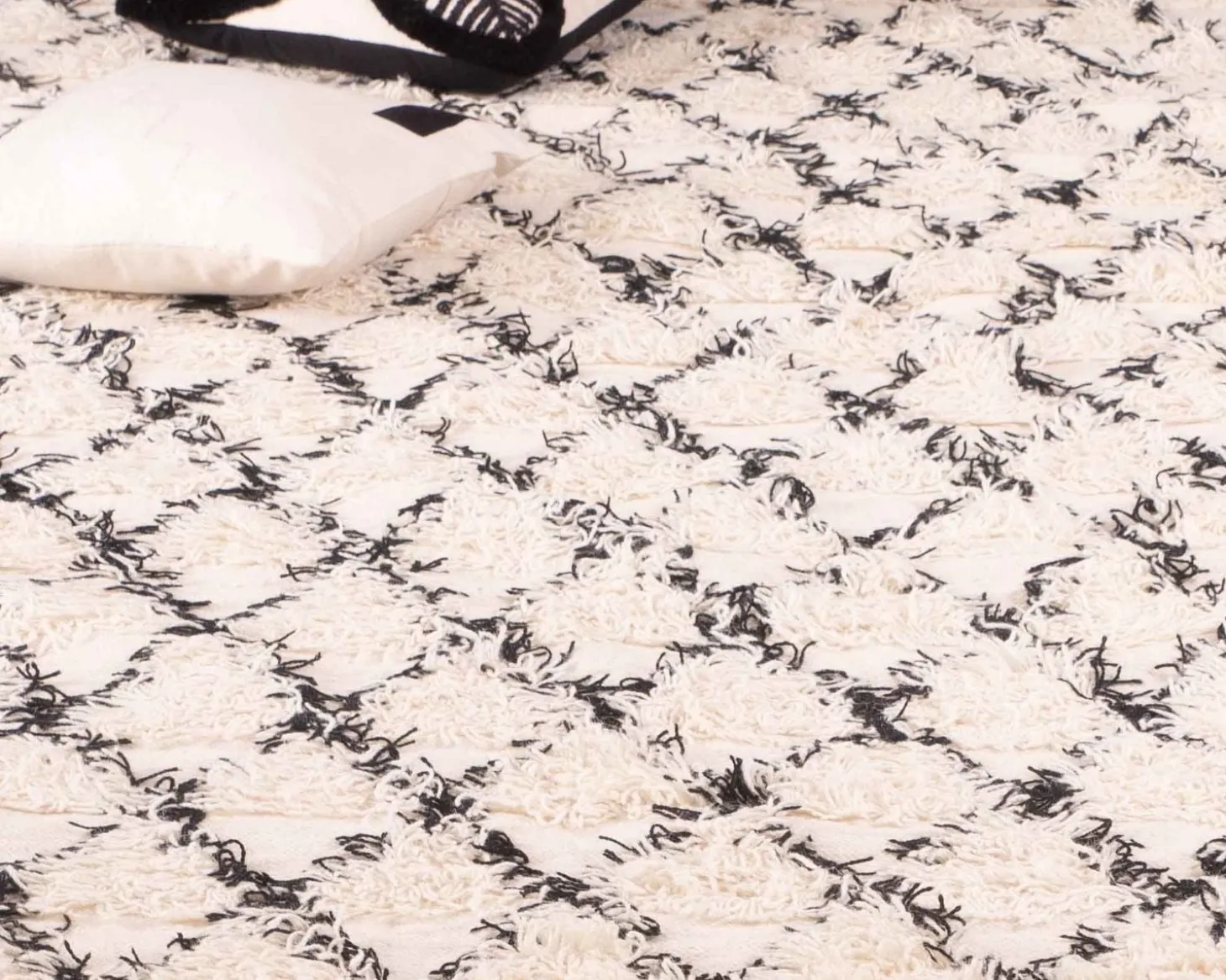 Grand tapis en coton et laine 200x300cm "Kavon"