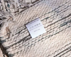 Grand tapis tissé main coton et jute "Solira" format 300x200cm
