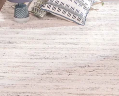 Grand tapis tissé main coton et jute 