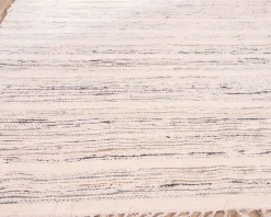 Grand tapis tissé main coton et jute 