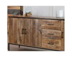Grande enfilade en bois massif et métal 