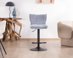 Lot de 2 chaises de bar matelassées réglables en hauteur 
