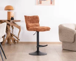 Lot de 2 chaises de bar matelassées réglables en hauteur
